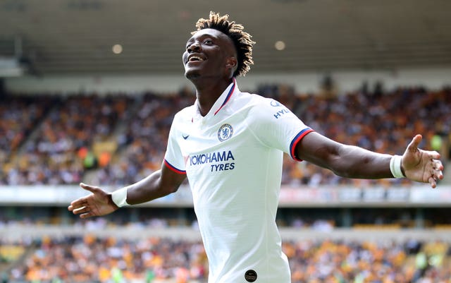 Abraham scored a hat-trick in Chelsea's 5-2 win at Wolves on Saturday (Nick Potts/PA).