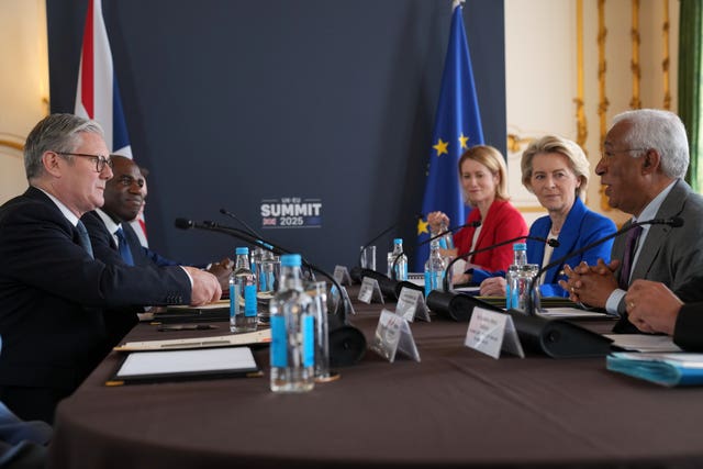 Sir Keir Starmer and Ursula von der Leyen at a UK-EU summit