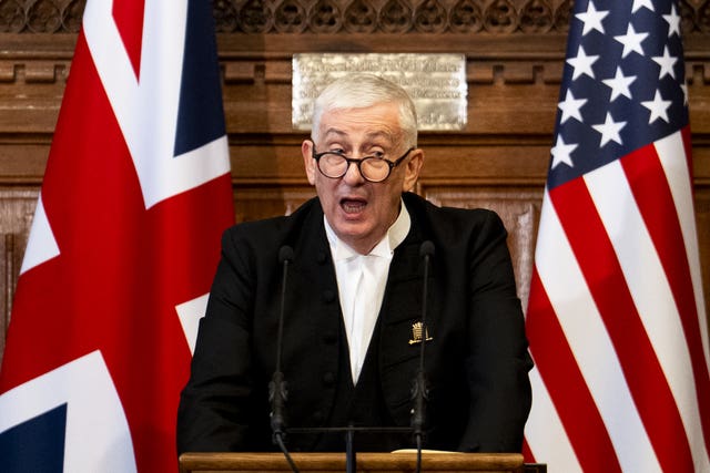 Speaker of the House of Commons Sir Lindsay Hoyle  