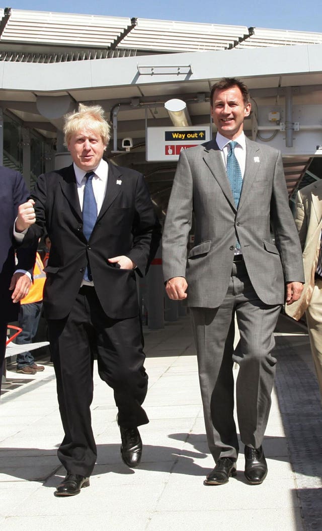 Boris Johnson and Jeremy Hunt