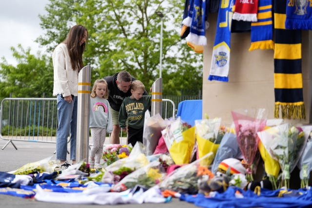 Tributes have been left at Headingley following Burrow's death last Sunday 