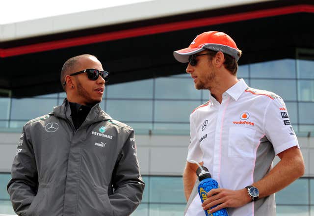 Lewis Hamilton (left) and Jenson Button are former team-mates 