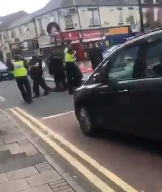 Police ran over in Birmingham