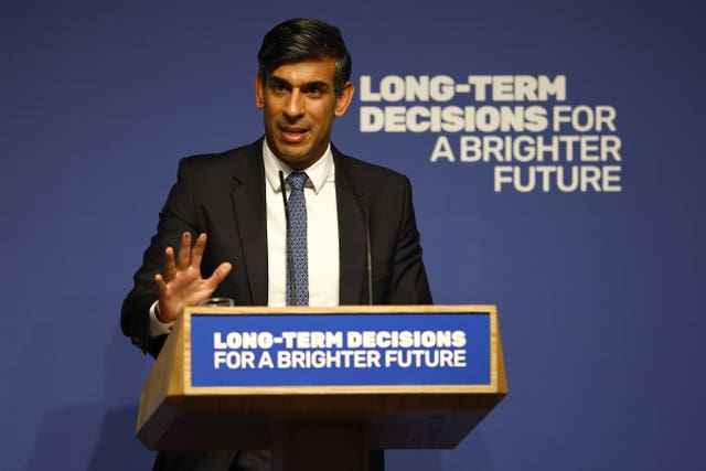 Prime Minister Rishi Sunak delivers a speech setting out how he will address the dangers presented by artificial intelligence
