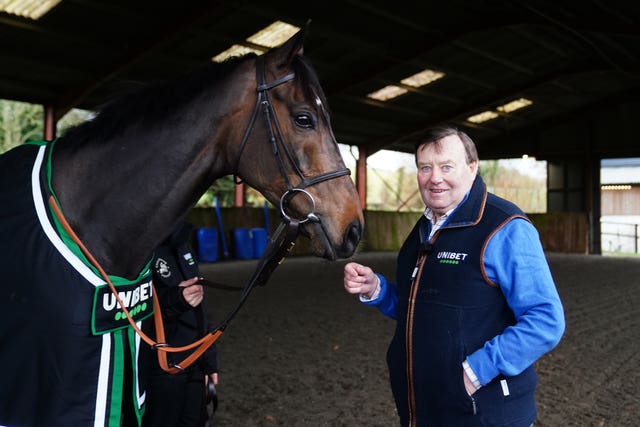 Nicky Henderson with Constitution Hill last week