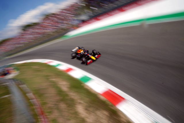Max Verstappen in action at Monza