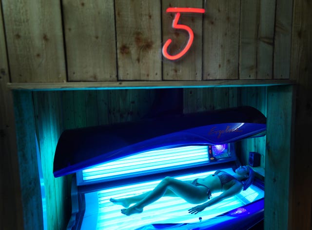Eleassha Mcqueen, 18, takes her first sunbed session in three months as Madame Tan opened in Chirton, North Shields 