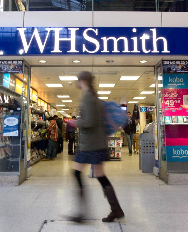 A general view of a branch of WH Smith in London.