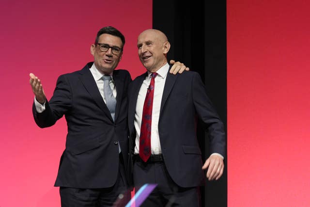 Prime Minister Andy Burnham (left) with Chancellor John Healey 