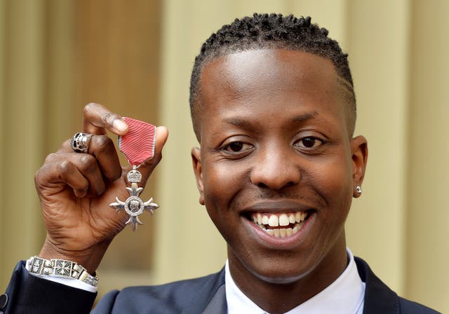Jamal Edwards with his MBE
