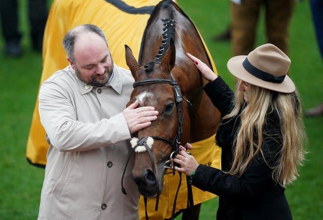 John McConnell with Seddon after his Cheltenham Festival victory