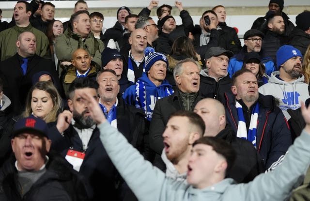 Birmingham City chairman Tom Wagner in the crowd during the Sky Bet League One match at the Racecourse Ground in Wrexham