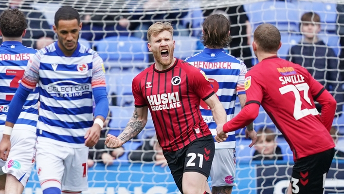 Andreas Voglsammer (centre) netted the winner against Reading (Yui Mok/PA)