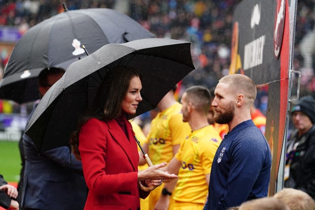Princess of Wales attends Rugby League World Cup quarter-final match