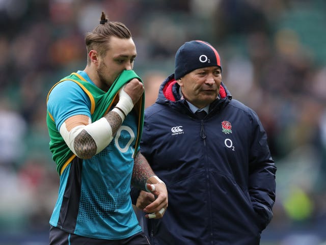 England head coach Eddie Jones (right) was determined to take Jack Nowell to the World Cup