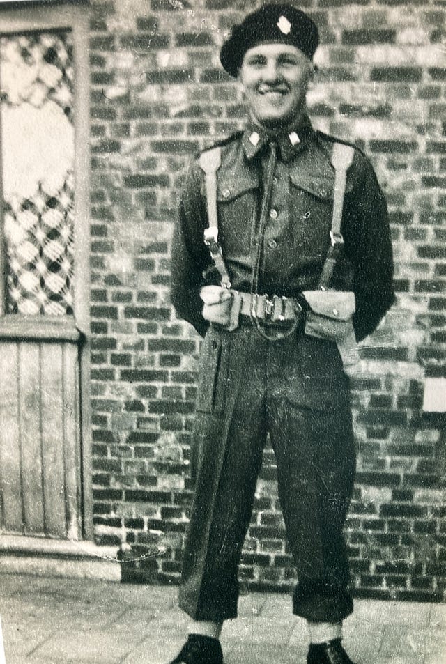 D-Day veteran Richard Aldred during his service 