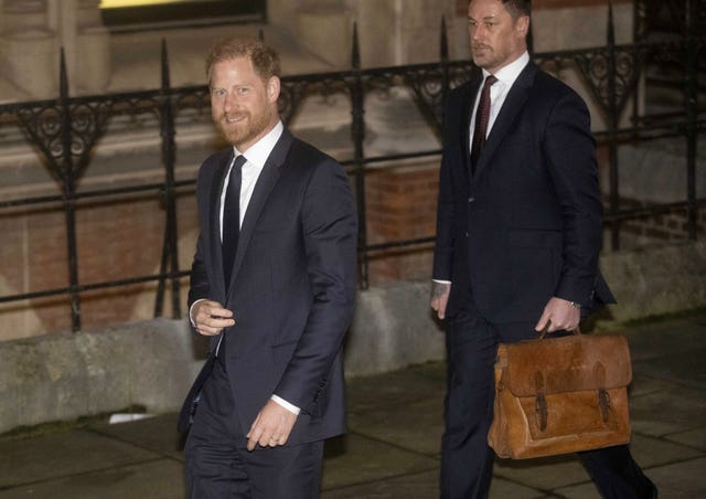 The Duke of Sussex leaving the Royal Courts Of Justice
