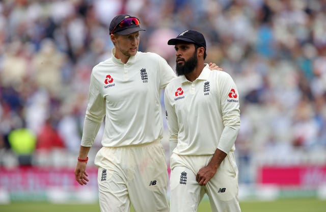 Adil Rashid (right) last played for Joe Root's Test side in January 2019.