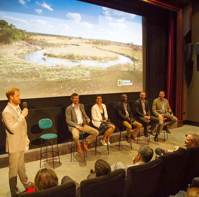 Handout photo taken taken from the Instagram account of the Duke of Sussex as he attends a fundraising event for a National Geographic documentary highlighting the vulnerability of the Okavango Delta and its source rivers in Angola