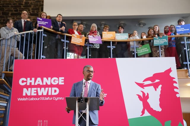 Vaughan Gething speaks at the launch of Labour’s six steps for change in Wales at the Priory Centre in Abergavenny