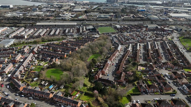 A general view of Northwood Park and Northwood road in Belfast where schoolboy Noah Donohoe was last seen before his death in 2020