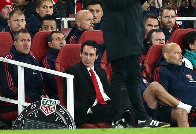 Unai Emery had to endure booing at the end of the game