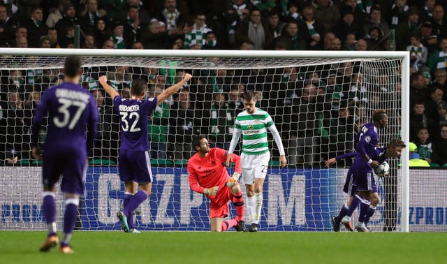 Jozo Simunovic's own goal cost Celtic three points but they still qualified ahead of Anderlecht