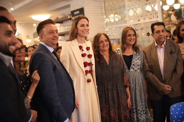 The Princess of Wales during her visit to Leicester