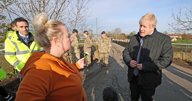 The PM met local residents in Stainforth 