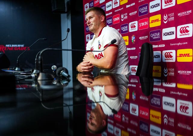 Owen Farrell at a press conference