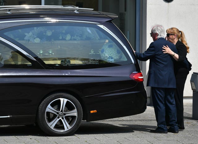 Syd Little pays his respects to his comedy partner (Ben Birchall/PA)