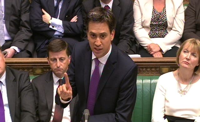 Ed Miliband speaking during a debate on Syria in the House of Commons