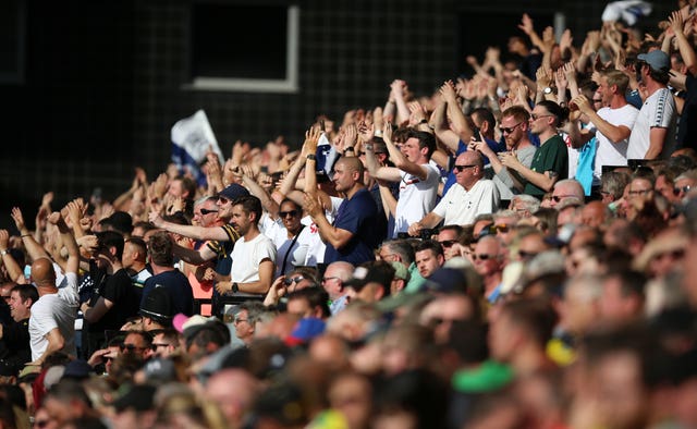 Tottenham fans at Carrow Road