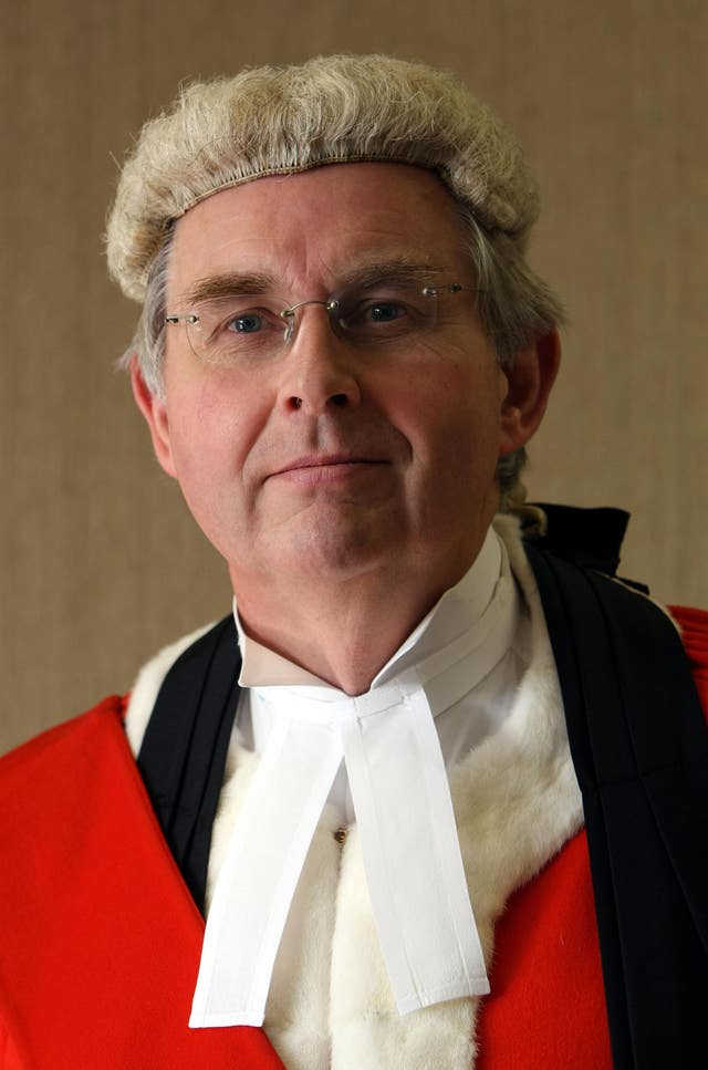 Lord Justice Irwin (Peter Byrne/PA)