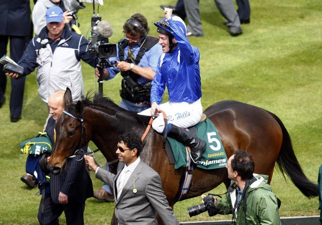 Ghanaati and Richard Hills after winning the 1000 Guineas