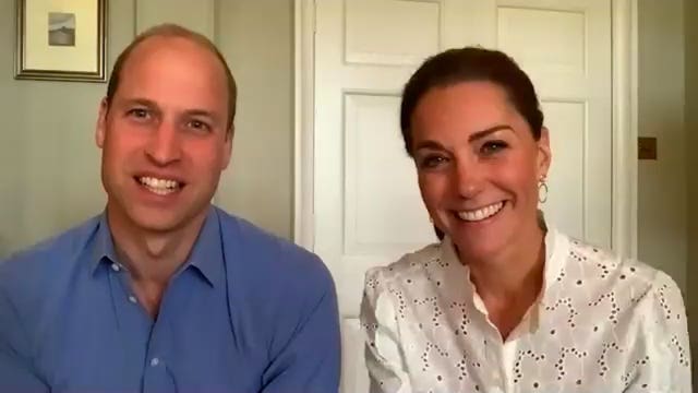 The Cambridges speaking to volunteer groups