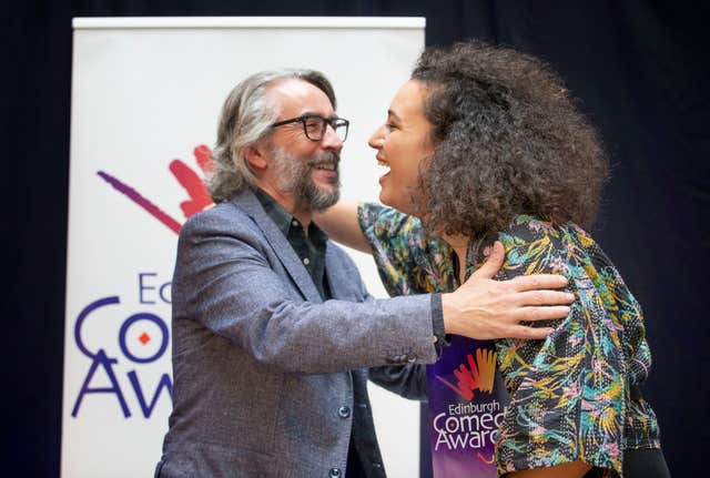 Comedian Rose Matafeo and Steve Coogan 