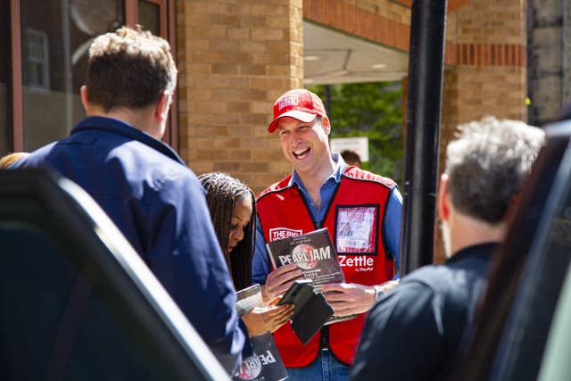 The Duke of Cambridge selling the Big Issue