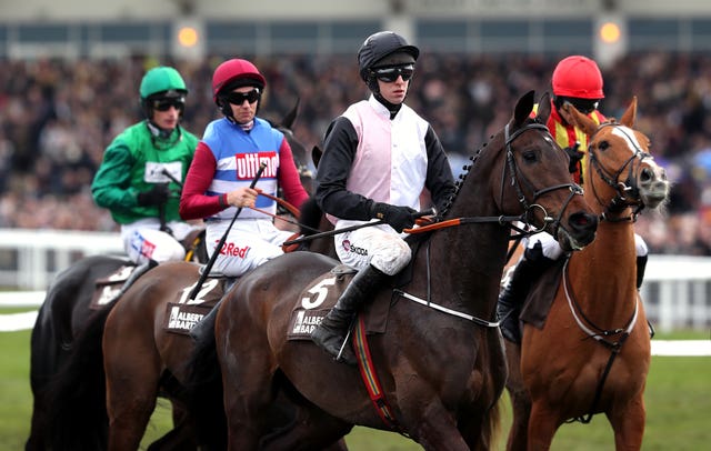 Chris's Dream (centre) is set to run in the Grand National again 