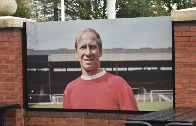 Sir Bobby Charlton tributes at Old Trafford