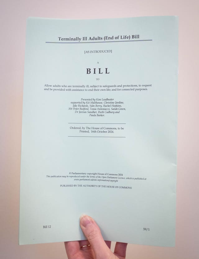 The Terminally Ill Adults (End of Life) Bill 