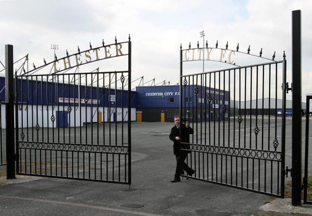 The main gates to the stadium are in England