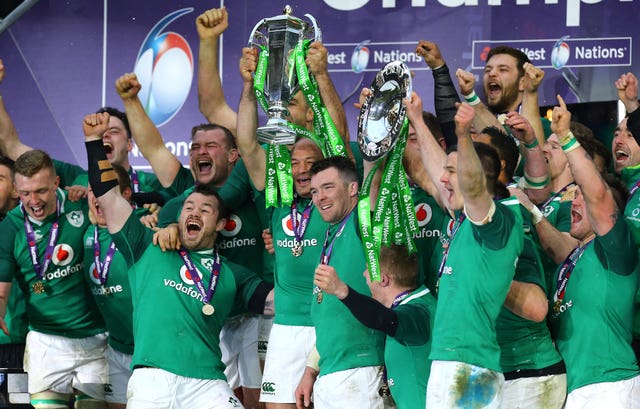 Peter O’Mahony, centre, has won four Six Nations titles
