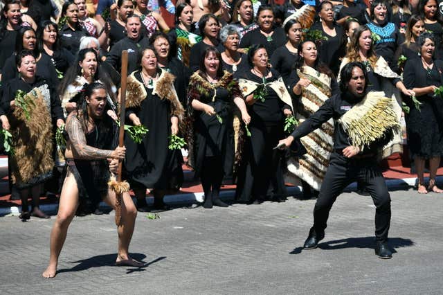 The Duke and Duchess of Sussex were greeted with a haka in Ohinemutu 
