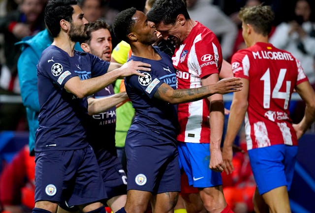 There were ugly scenes at the end of City's clash with Atletico
