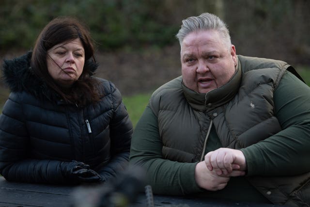 The parents of Ben Gillham-Rice, Suzanne Gillham and Jason Rice