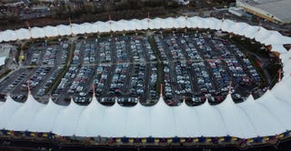 A car park full of vehicles
