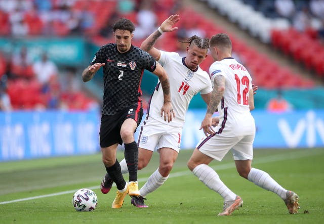 Kieran Trippier (right) impressed in an unfamiliar left-back role against Croatia