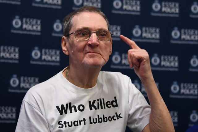 Terry Lubbock wearing a campaign T-shirt