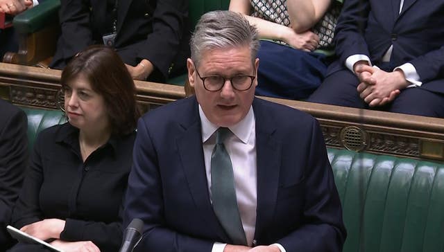 Sir Keir Starmer speaks at the despatch box in the House of Commons